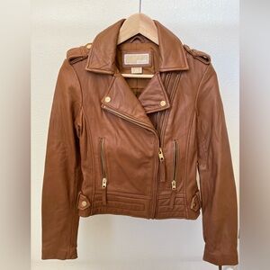 Michael Kors Factory Leather Moto Jacket